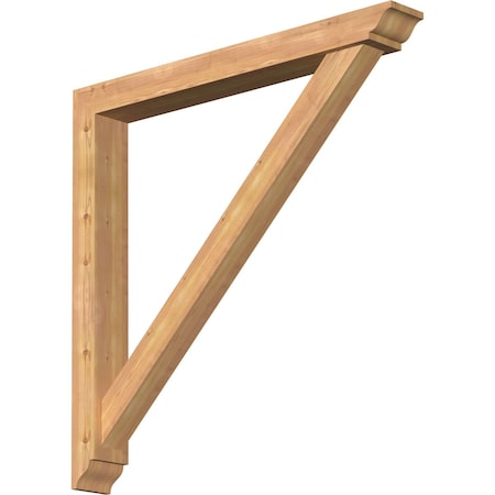 Ekena Millwork Traditional Traditional Smooth Bracket w/ Offset Brace, Western Red Cedar, 5 1/2"W x 46"D x 46"H BKT0604X46X46TRA01SWR